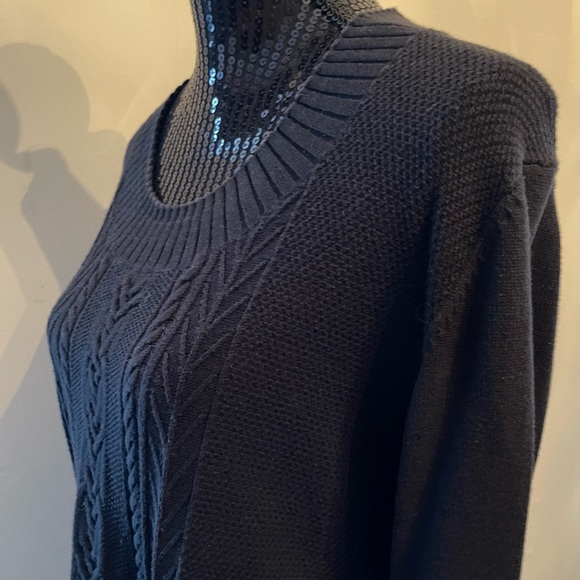 Vintage Tommy Hilfiger Black Sweater Dress Size XL - Picture 2 of 9